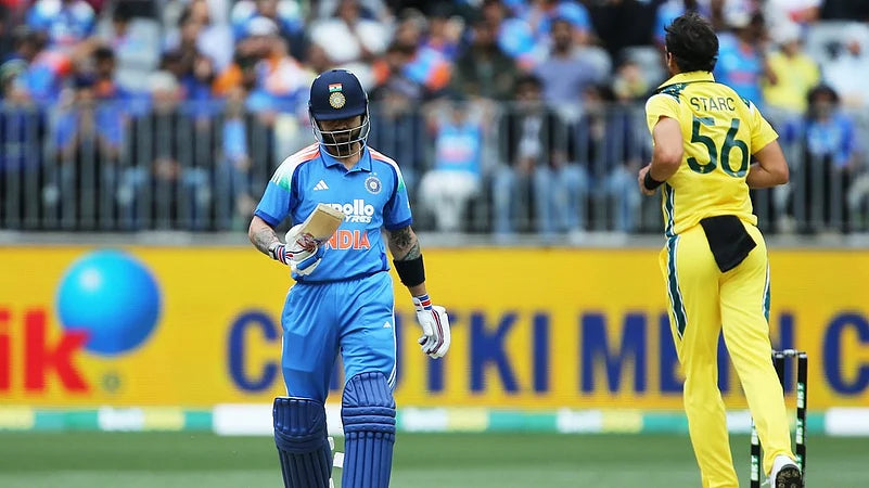 India vs Australia, 1st ODI (Perth) — Australia beat India by 7 wickets (DLS)