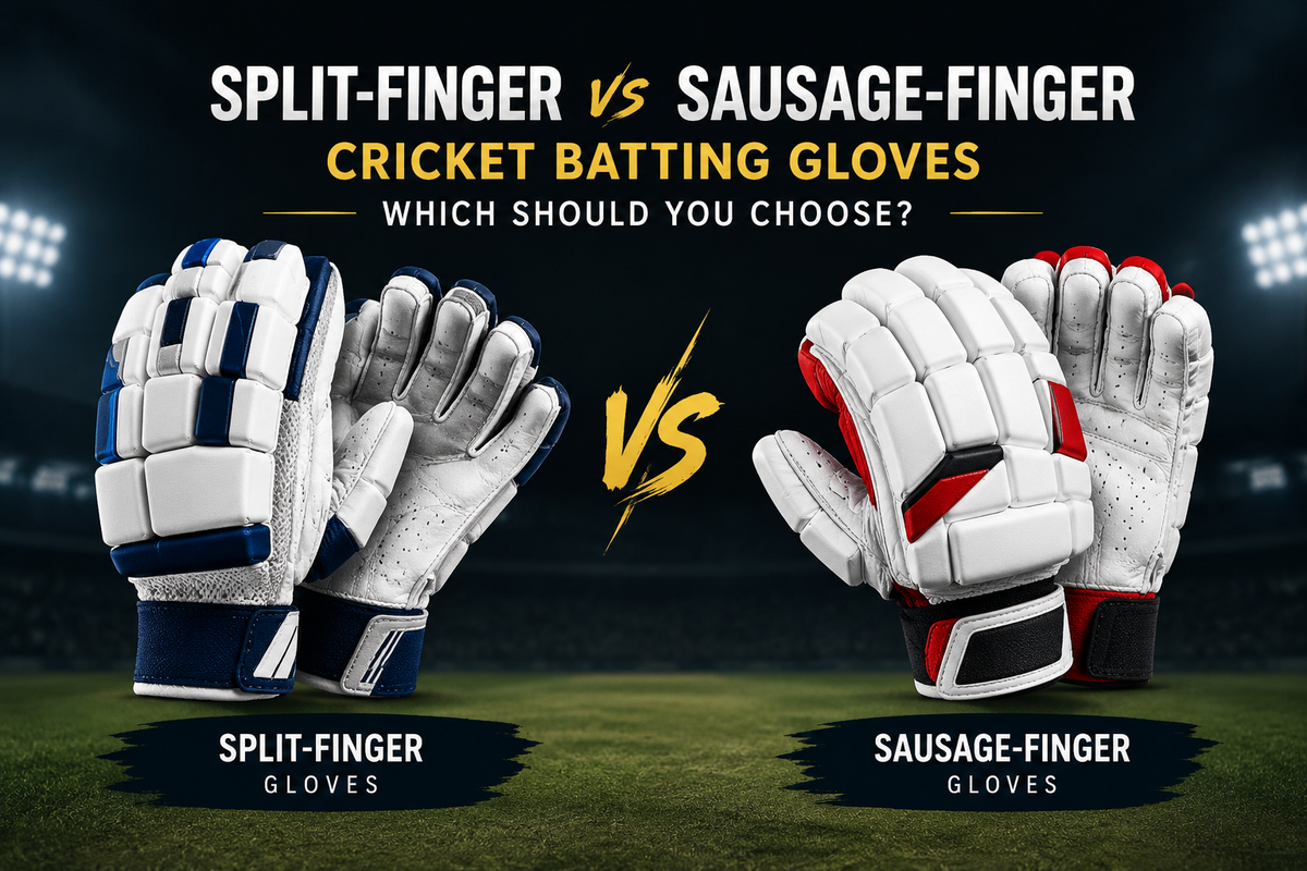 Split-Finger vs Sausage-Finger Cricket Batting Gloves: Which Should You Choose?