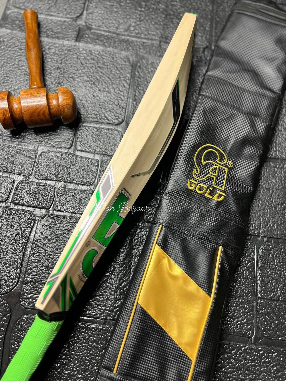Full-length view of the CA BA-56 Babar Azam Edition Grade 1 English Willow Cricket Bat